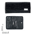Étui Sibel Case 2 noir en crocodile mat pour 2 ciseaux