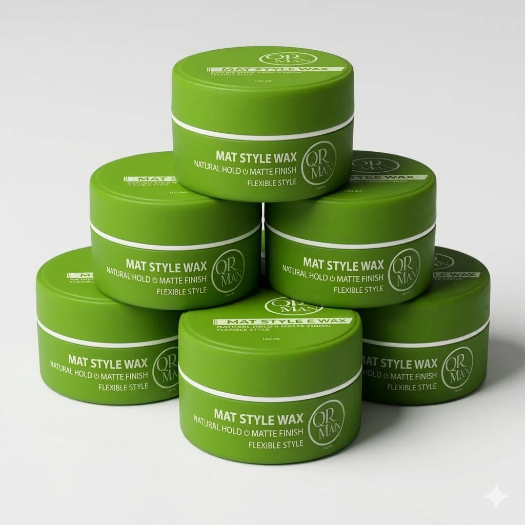 QR MAN Green haar styling Matte wax 6x150ml