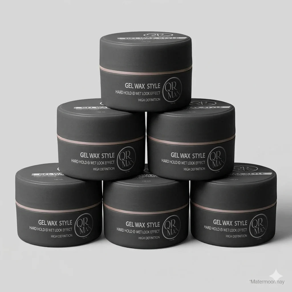 QR MAN Haarstyling gray gel wax 6x150ml