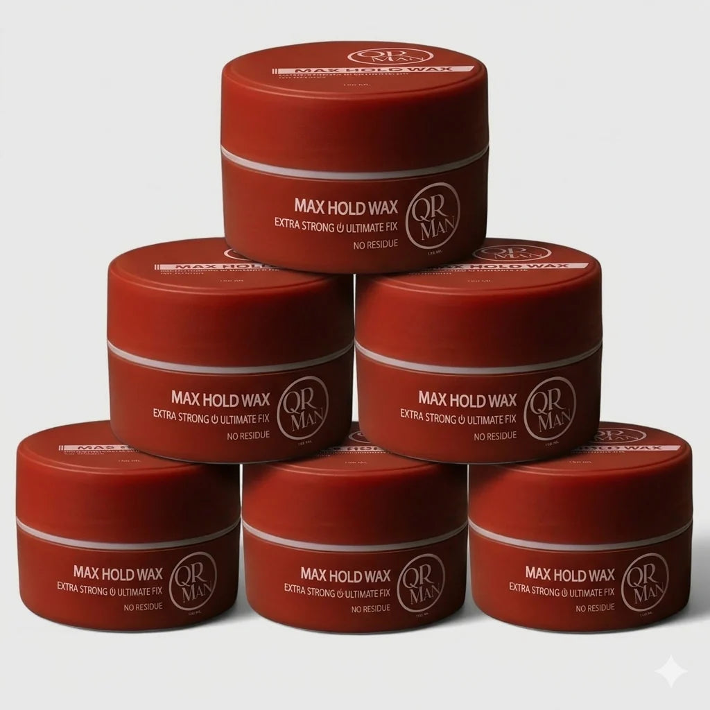 QR MAN Rood haarstyling wax 6x150ml