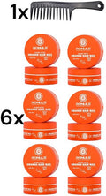 Ronuls Professional hair styling Orange wax + gratis Styling Kam Voordeelverpakking 6x 150ml