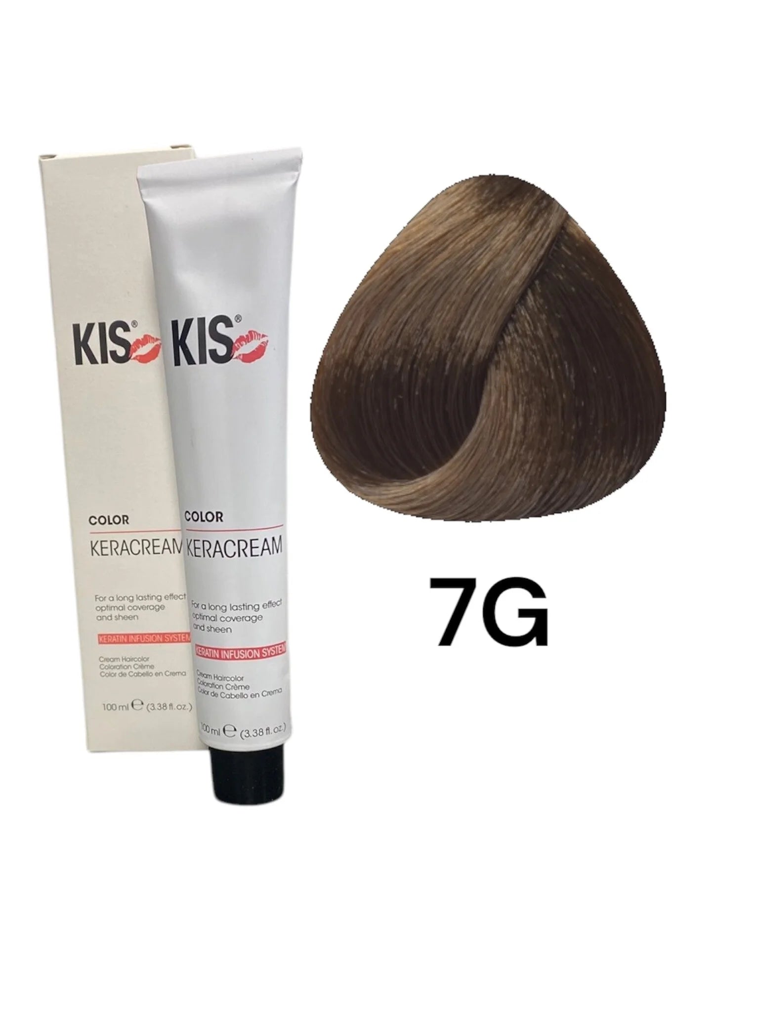 KIS 7G - Blond doré moyen KeraCream Color Color Hair Dyeam 100ml.