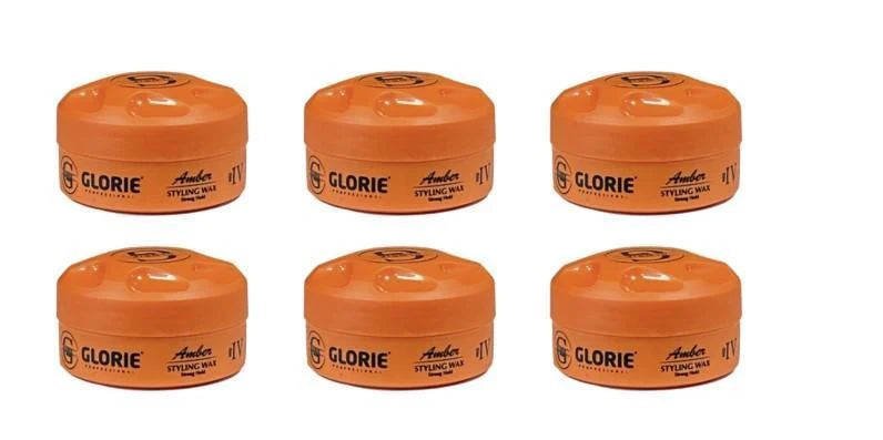 Glorie Aqua Pantenol , brazilian wax , Wax Pliable Styling Oranje met Vitamine B5 en E 6x150 ml