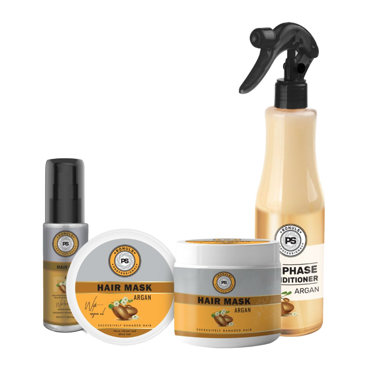 Ronuls Professional Argan shampoo Hair Oil Hair Mask Two Phase Anti Klit Conditioner set