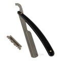 FNX PREMIUM Klassiek Open Scheermes -Scheermes Houder PROFESSIONAL STRAIGHT ROZOR scheermes  Zwart