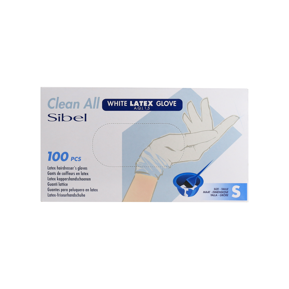 Sibel Handschoenen LATEX S wit 100 stuks