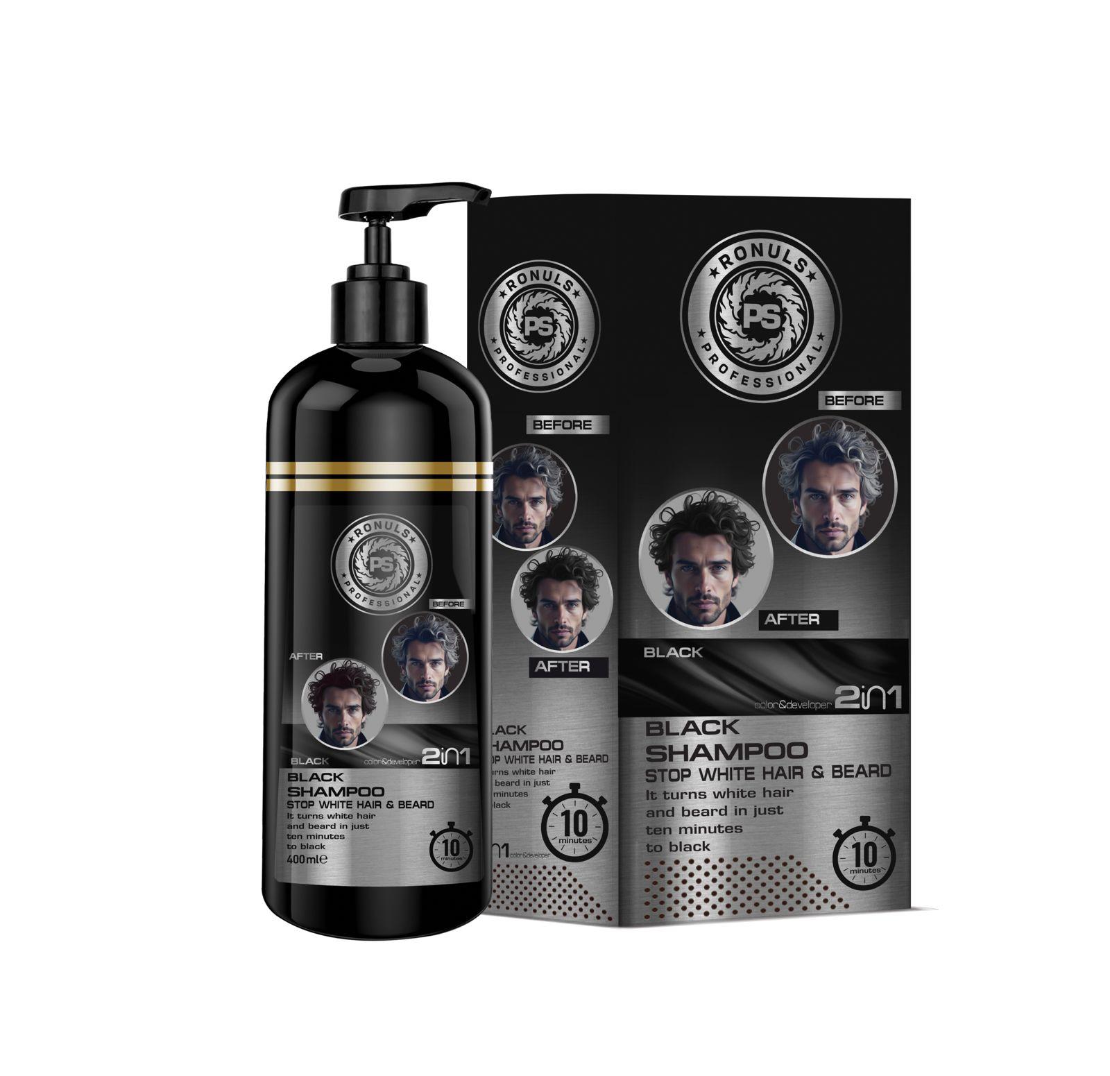 Ronuls Professionele haar kleur Hair Colour shampoo Zwarte shampoo 300 ml
