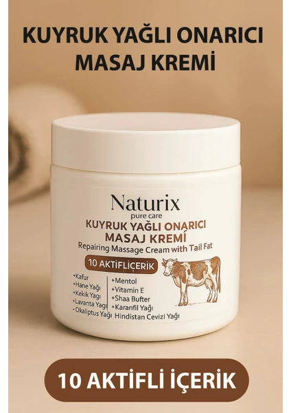 Naturix Staartvet Massagecrème 100 ml | Massagecrème met 10 natuurlijke ingrediënten