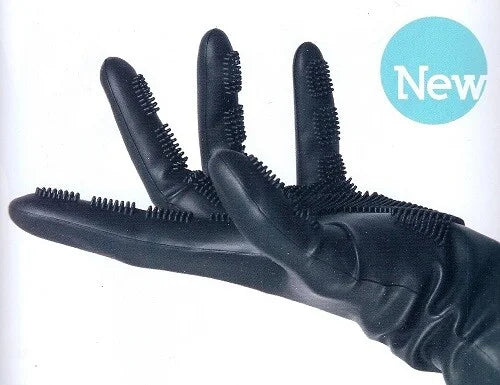 Gants en silicone Sibel Peigne - Noirs - 1 paire