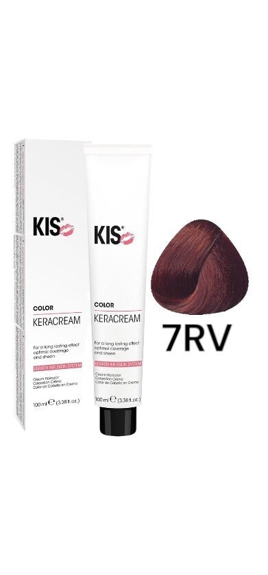 KIS 7RV - Licht Roodviolet KeraCream Color Haarverf 100ml.
