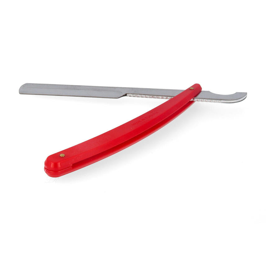 FNX PREMIUM Klassiek Open Scheermes -Scheermes Houder PROFESSIONAL STRAIGHT ROZOR scheermes Rood