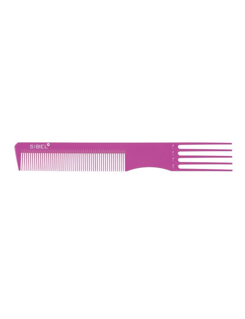 Peigne à fourche Sibel Delrin 100 Rose 20 cm