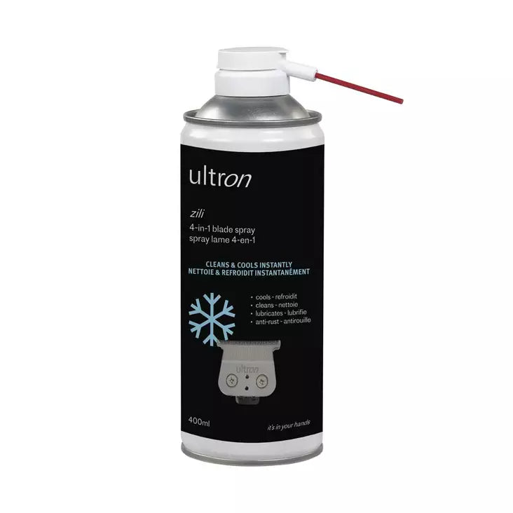 ULTRON Clippers Clean &amp; Cool Klingenspray 400 ml – für die Pflege von Haarschneidemaschinen und Trimmern – Klingenreiniger