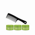 Ronuls Professional hair styling Matte wax met styling kam Voordeelverpakking 3x 150ml