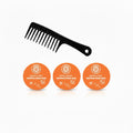 Ronuls Professional haarstyling oranje wax met styling kam Voordeelverpakking 3x 150ml