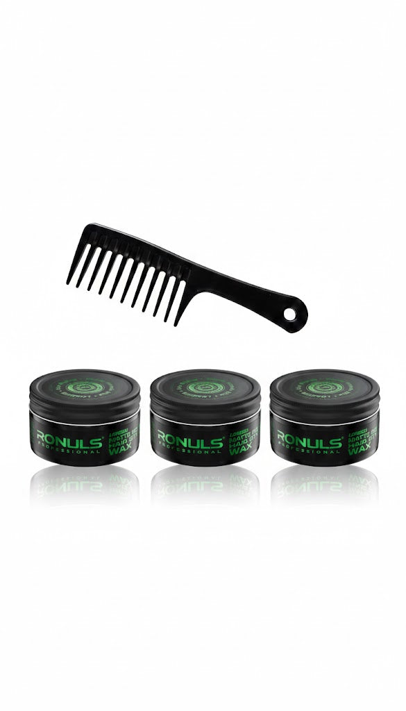 Ronuls Professional haarstyling Pomade wax Voordeelverpakking 3X100 ml -London